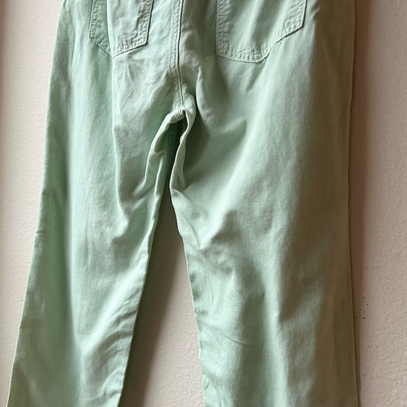Mother Hedge Green The Shaker Chop Cropped Linen Blend Pants Size 27 - Picture 10 of 16